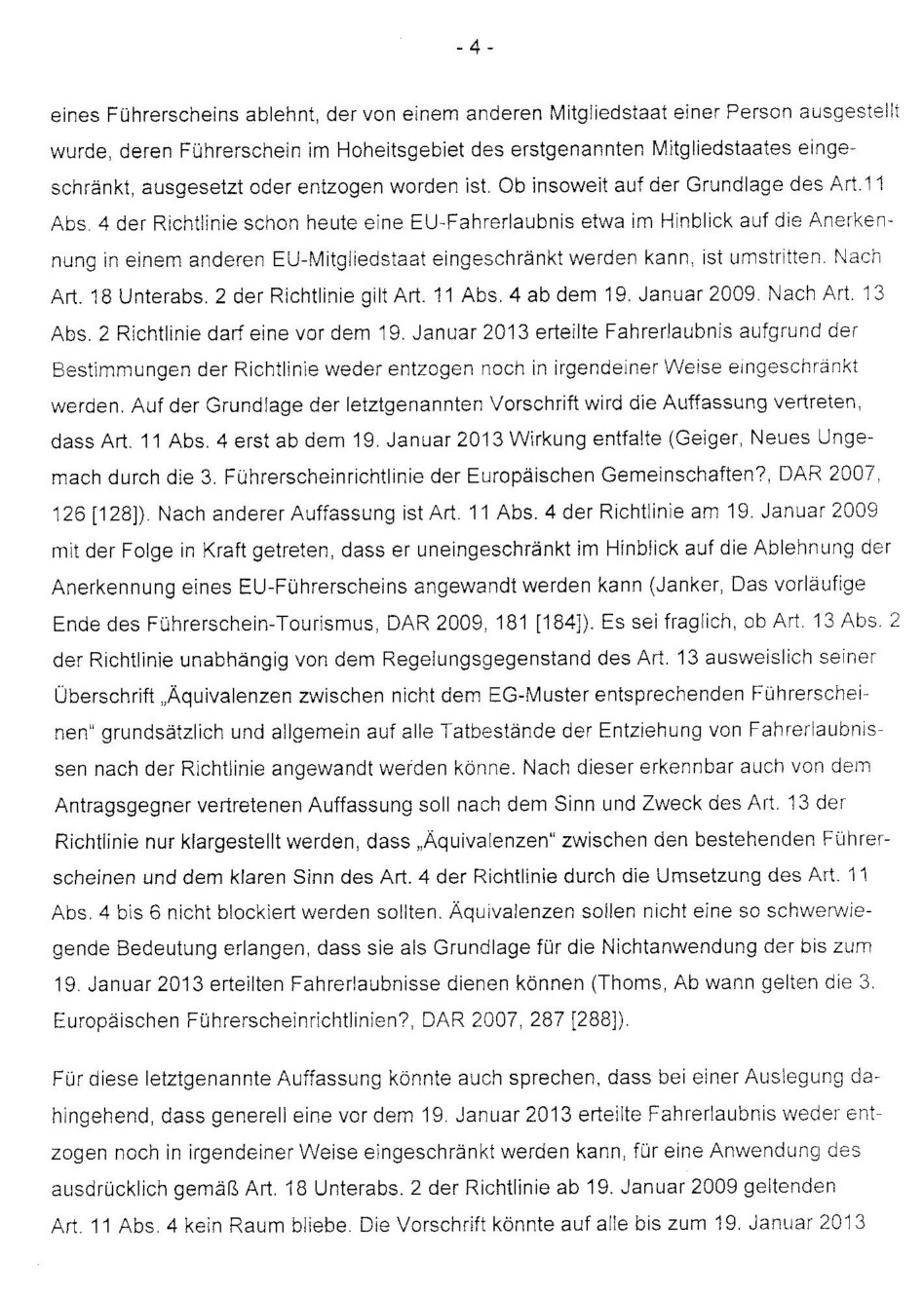 VGH Hessen Anerkennung nach dem 19.01.2009